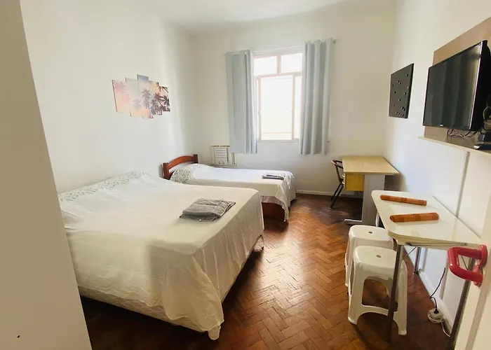 Studio Completo Na Praia De Copacabana , Claro E Silencioso, Com Ar, Wifi, Netflix, Ate 3 Pessoas, Pauloangerami Br502 Rio de Janeiro